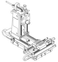 臥式加工中心(工作臺做X軸運動、立柱做Z軸運動、主軸箱做Y軸運動)